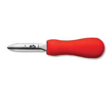 Victorinox 7.6399.3 Oyster & Clam Knife, New Haven Style, 2-3/4" Blade, Red Supergrip Plastic Handle
