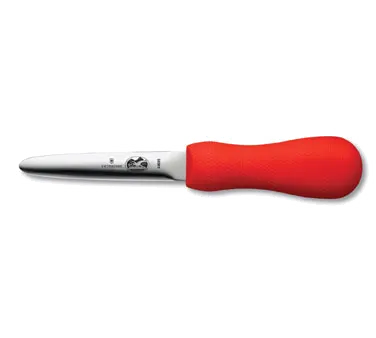 Victorinox 7.6399.5 Oyster Knife, 4" Blade, Red Supergrip Plastic Handle, Galveston Style