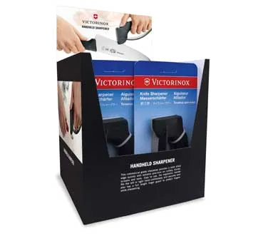 Victorinox 7.8715-X2 Knife Sharpener Display, 13-1/2" x 8-1/2" x 8-1/2", Includes 18 Sharpeners
