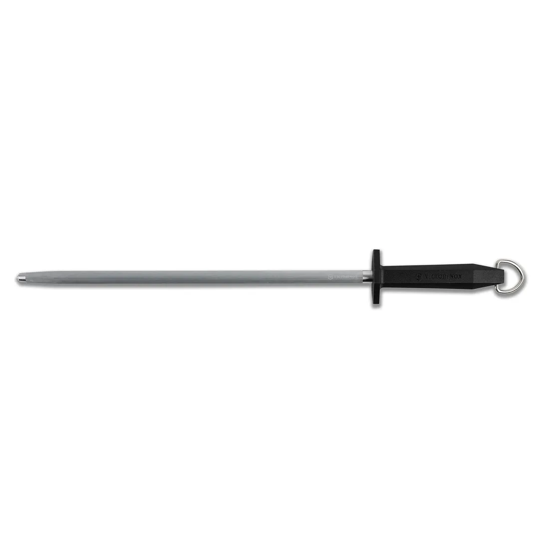 Victorinox 7.8991.34 Sharpening Steel Knife, 14" Cut, Black Plastic Handle, Round Blade, Hangtag