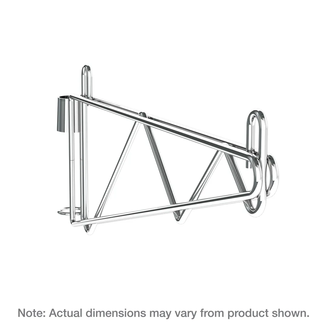 Metro 1WS14C Post Mount Shelf Bracket, 14" Deep, Chrome Plated, Single, 2 Required per Shelf