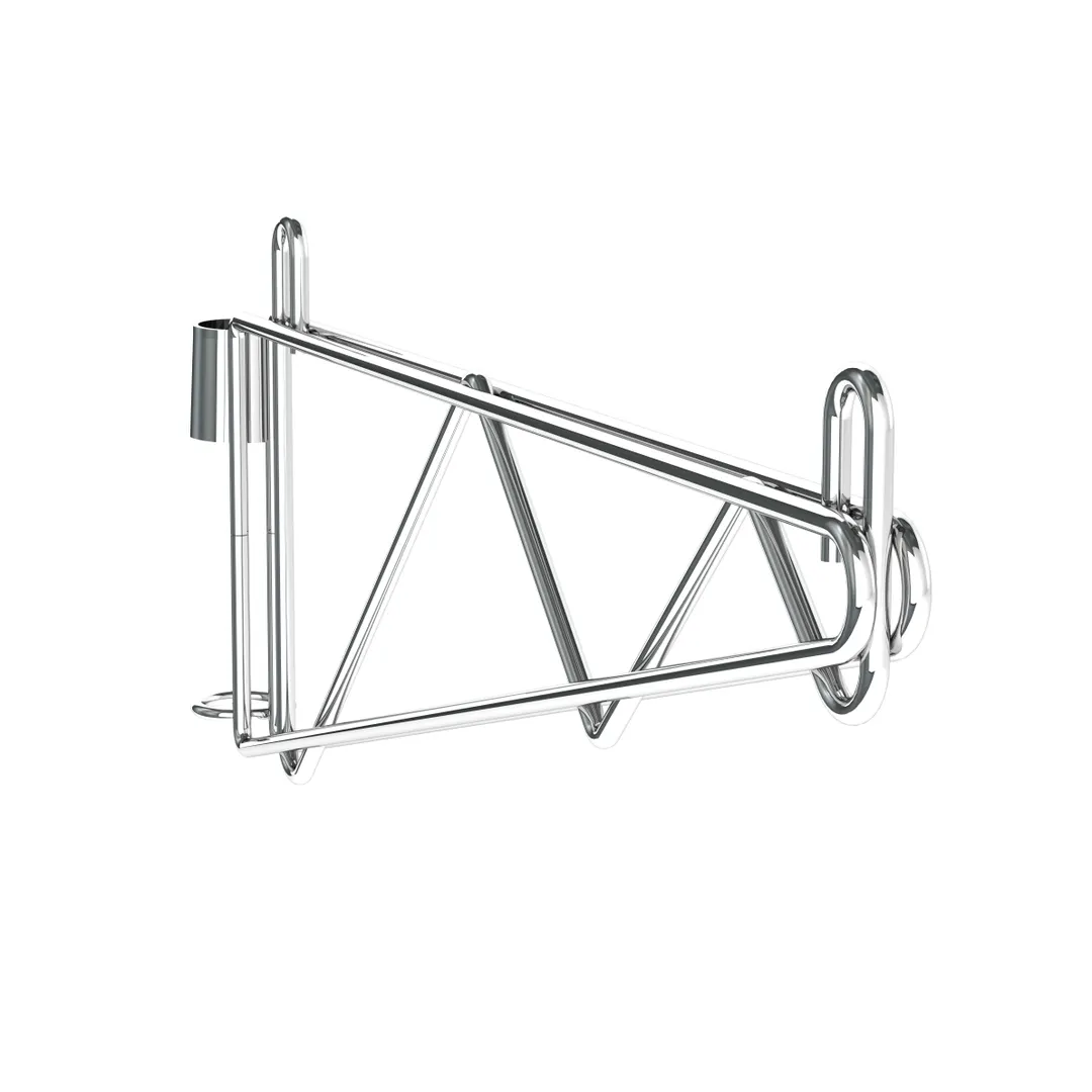 Metro 1WS18C Post Mount Shelving Bracket, 18" Deep, Chrome Plated Finish, No Post, Restaurant Shelving Parts