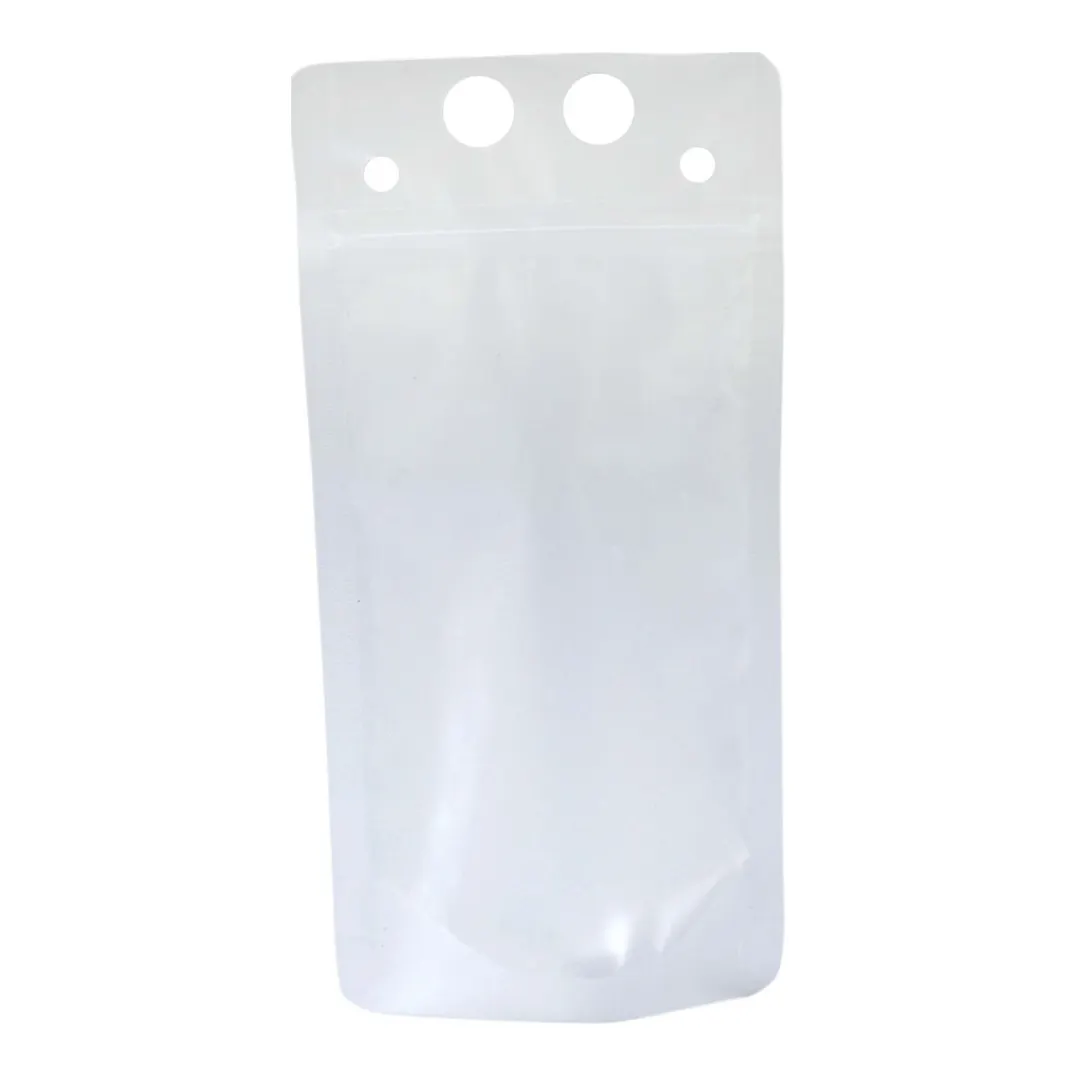TableCraft Products 10682 To‑Go Beverage Pouch, 16 Oz Polyethylene, Clear, Disposable, - 100/Bag