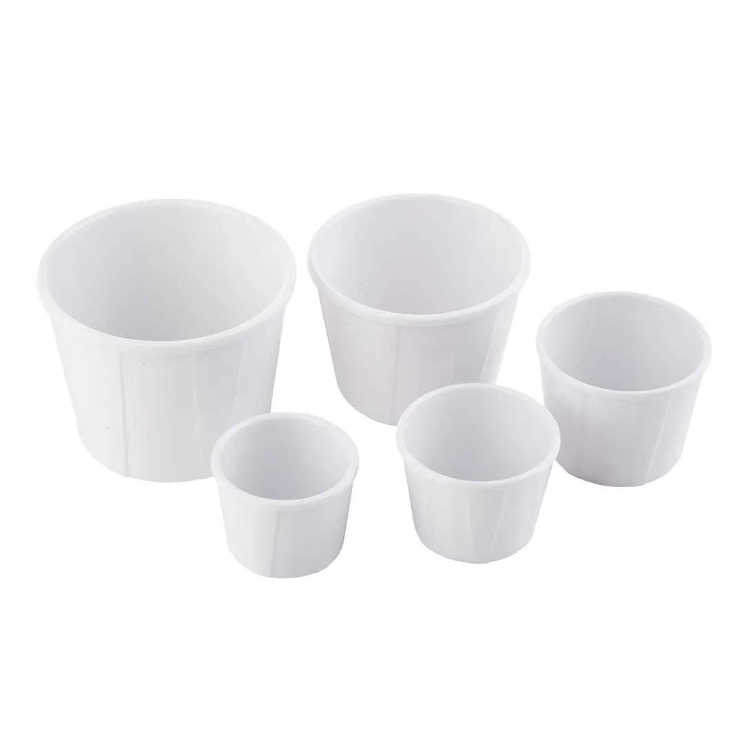TableCraft 240004 Soufflé Bowl, 3 oz., 2-3/8" dia. 1-7/8" tall, White Melamine, Dishwasher Safe, Round