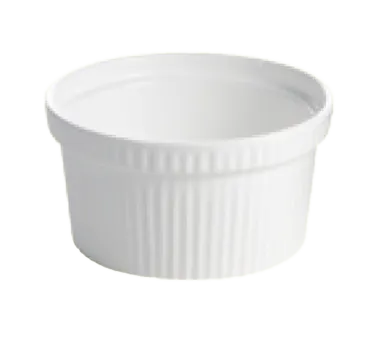 TableCraft CW1620N 1-Qt Souffle Bowl, 6-1/2" Dia x 3" Ridges, Cast Aluminum, Natural, NSF