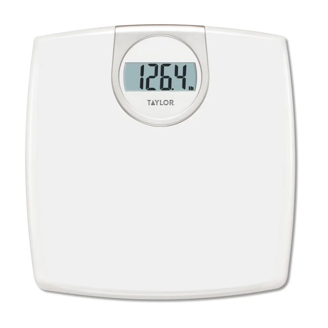 Taylor Precision 702940133 Digital Bath Scale, 330 Lb, 3" Display, White Textured