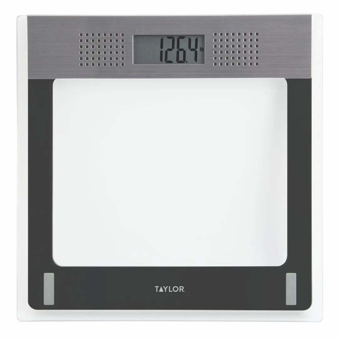 Taylor Precision 70844191M Talking Bath Scale, 400 lb, 2.87" x 1.18" LCD, Steel