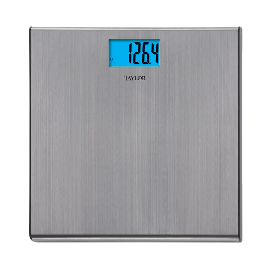 Taylor Precision 74034102 Scale, 440 Lb, 3" Blue Blacklight Display, Steel Platform, Gray