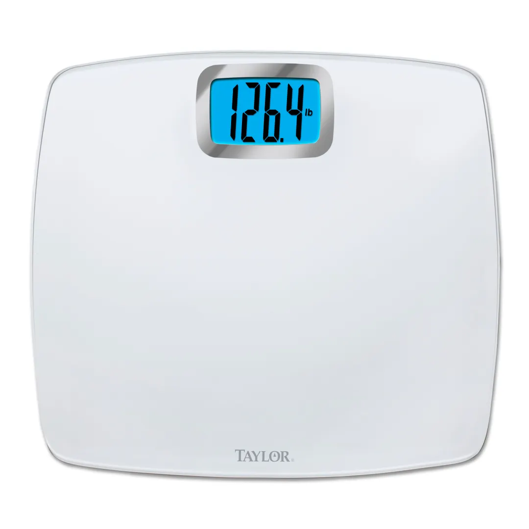 Taylor Precision 752840133 Digital Bath Scale - 440 lb, Glass Platform, Blue Backlight