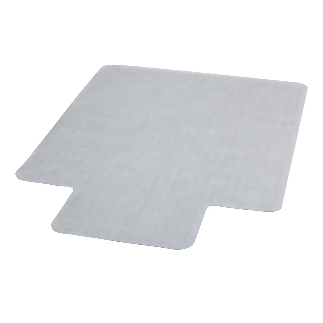 Flash Furniture MAT-CM11233FD-GG 45"W x 53"D Chair Mat, Commercial Grade, Clear, Straight Edge, Scuff and Slip Resistant