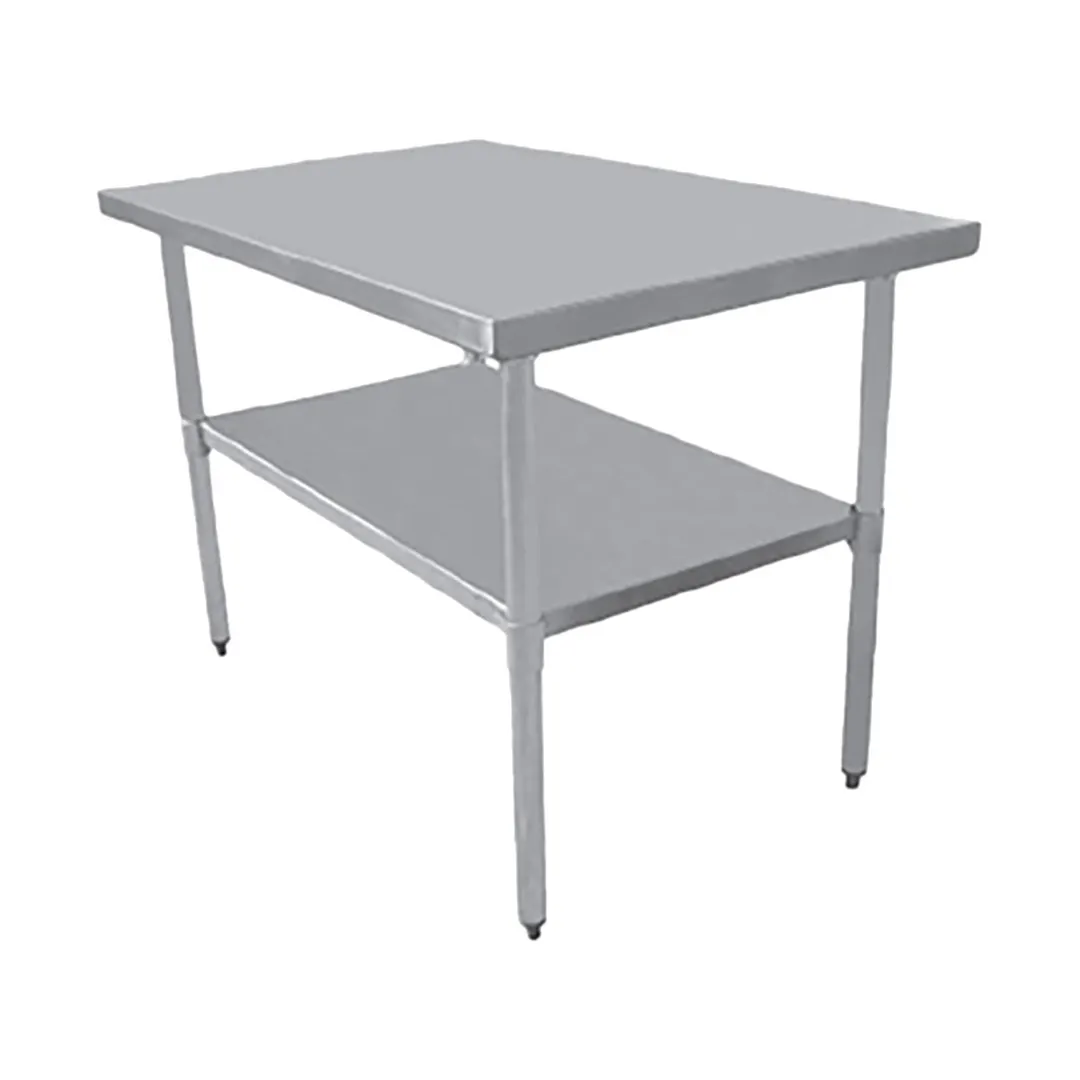 Serv-Ware T1824CWP-4 24" Open Base Work Table, Galvanized Base / Flat Top (Without Backsplash)
