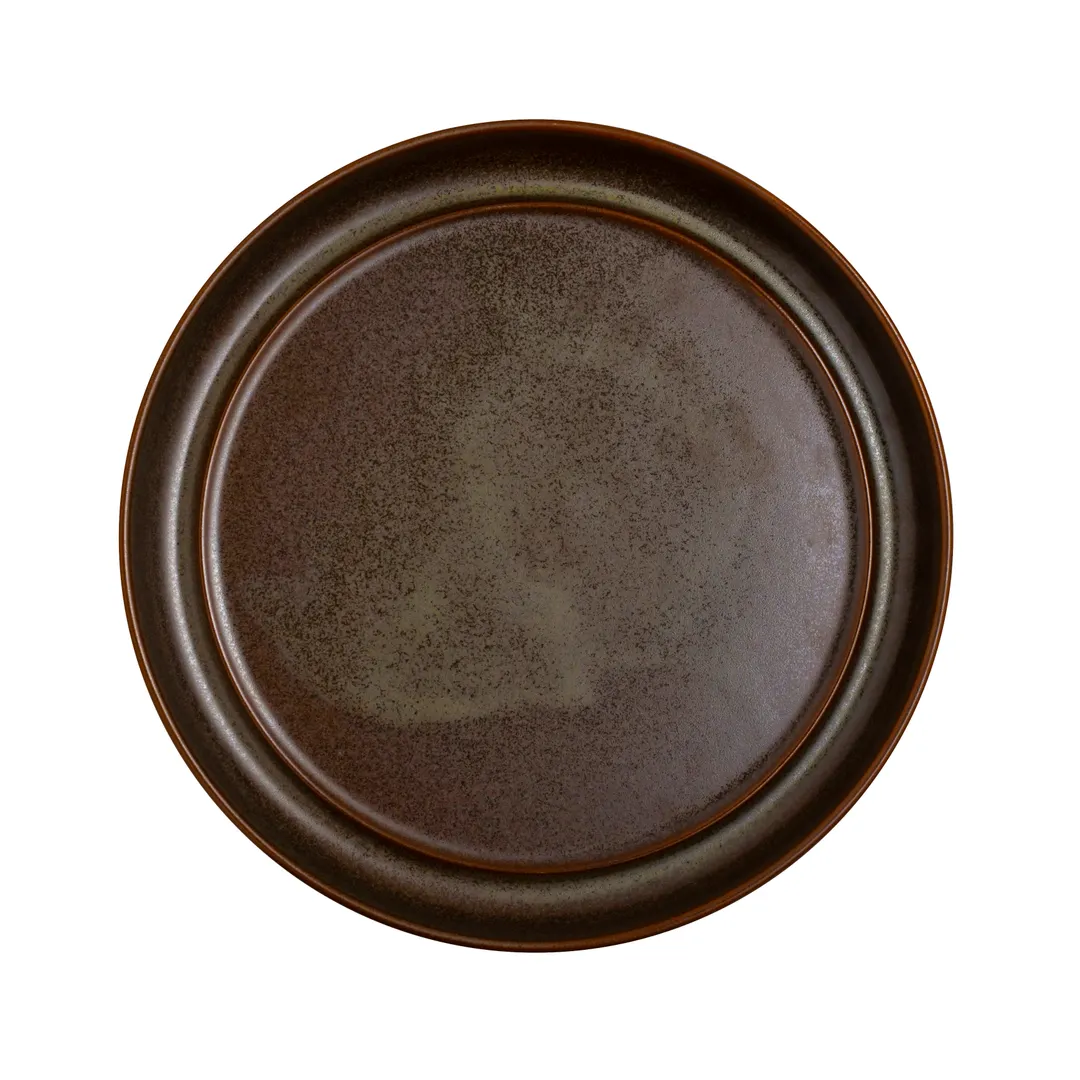 Steelite OG1041023 China Plate – 9" Round Porcelain Plate, Fire Timber Off Grid Studio, 1 Dozen