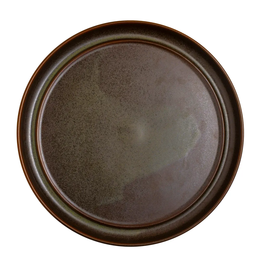 Steelite OG1041026 China Plate – 10.25" Round Porcelain, Curved Edge, Fire Timber – 1 Dozen