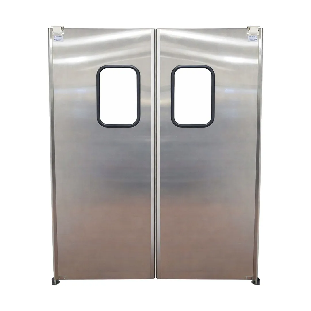 World Manufacturing TUFF LITE 48” X 80-84” Double Panel Stainless Steel Commercial Kitchen & Restaurant Traffic Door