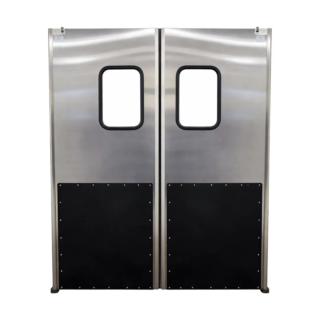 World Manufacturing TUFF LITE 48” X 80-84” Double Panel Stainless Steel Commercial Kitchen & Restaurant Traffic Door