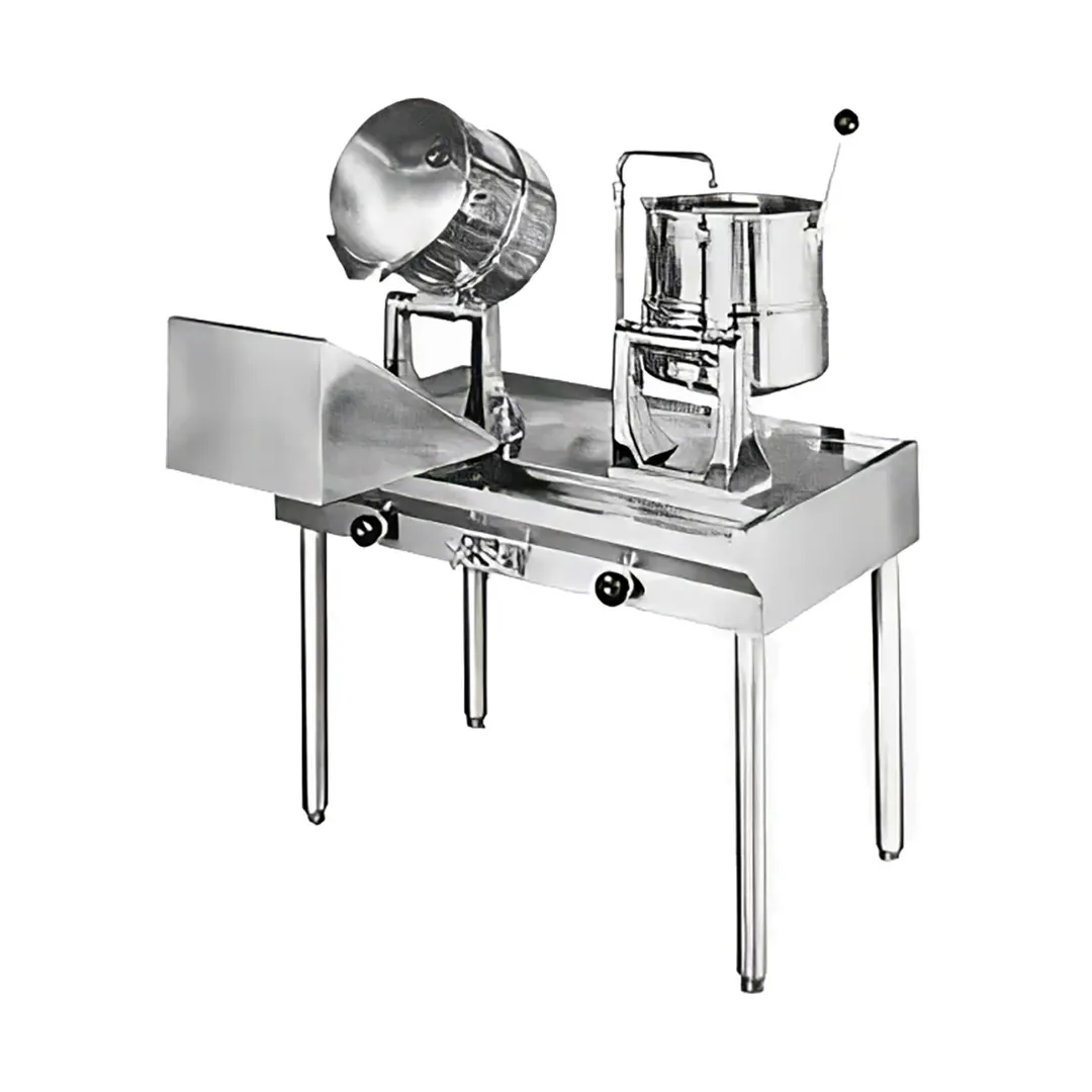 Groen 159450 5 Gallon Floor Tilting 2/3 Steam Jacketed Direct Steam Kettle w/ 40" Table