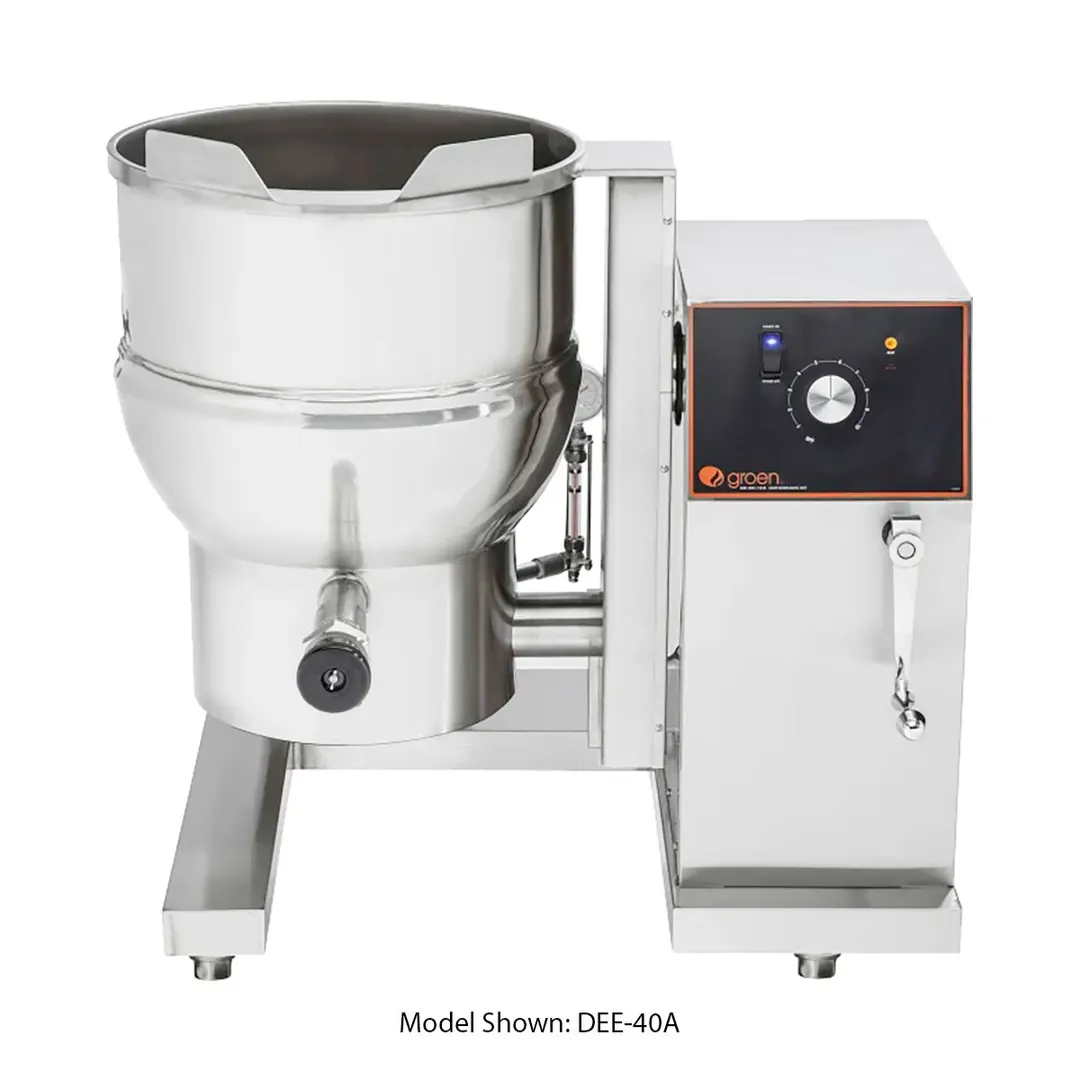 Groen DEE-20C2T 20 Gallon Floor Tilting 2/3 Steam Jacketed Electric Kettle, Cook2Temp Controls