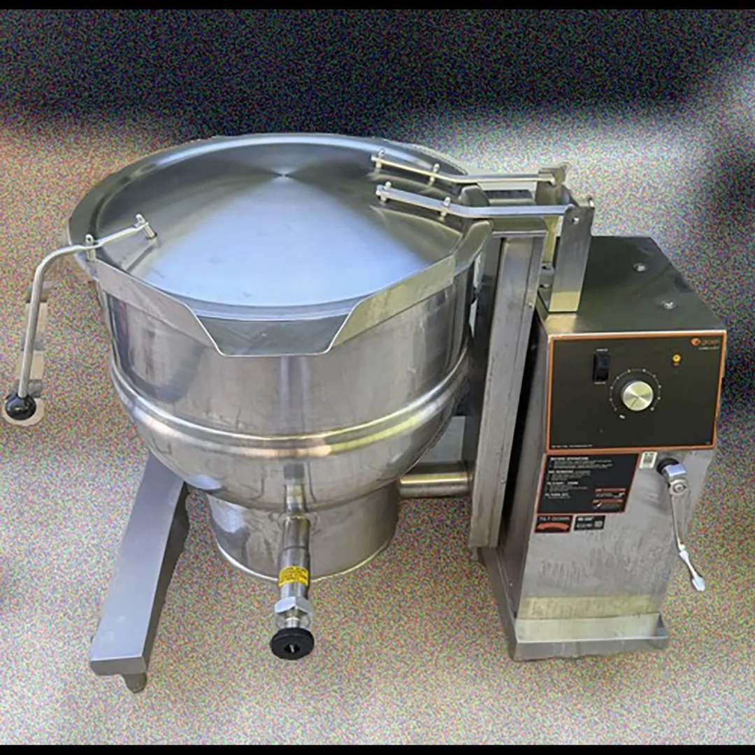 Groen DEE/4T-40C TA/3 40 Gallon Floor Tilting 2/3 Steam Jacketed Electric Kettle Mixer