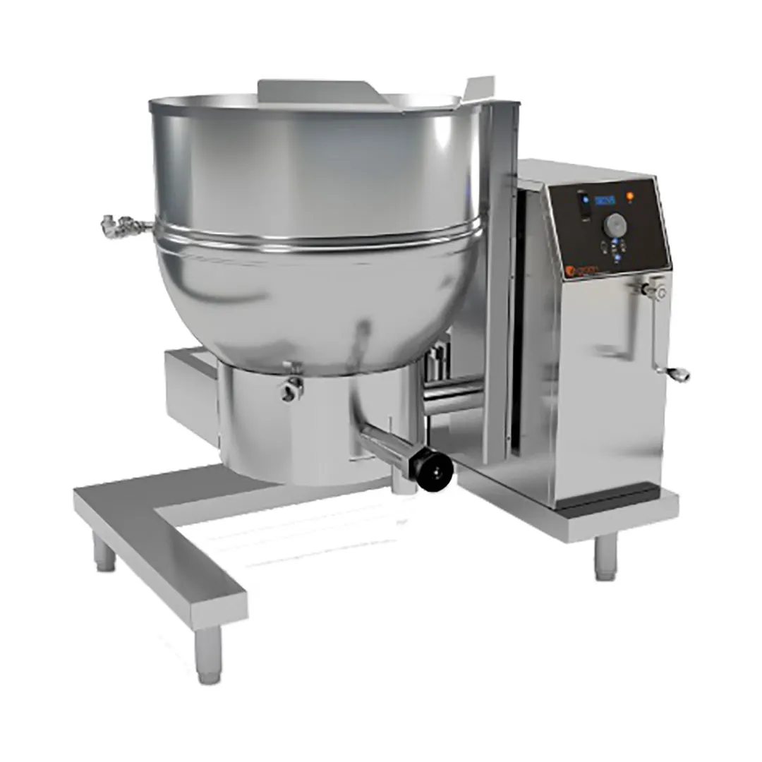 Groen DH-40C2T 40 Gallon Floor Tilting 2/3 Steam Jacketed Gas Kettle w/ Crank Tilt, 100.000 BTU