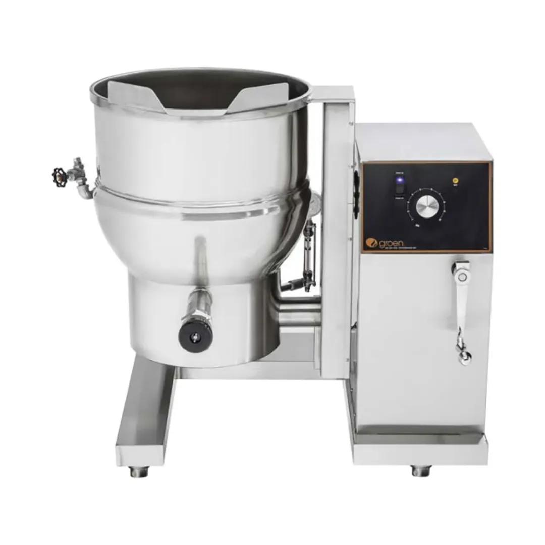 Groen DH-60C2T 60 Gallon Floor Tilting 2/3 Steam Jacketed Gas Kettle w/ Crank Tilt, 150.000 BTU