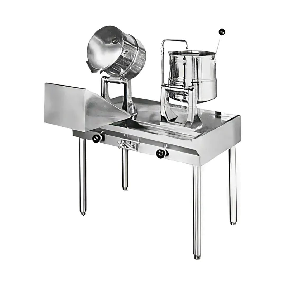 Groen MS83998 25 Gallon Floor Tilting 2/3 Steam Jacketed Direct Steam Kettle w/ 80" Cabinet Base
