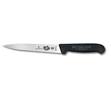 Victorinox 5.3703.18 Fillet Knife – 7" Blade, Black Fibrox Pro Handle, Slip‑Resistant, NSF