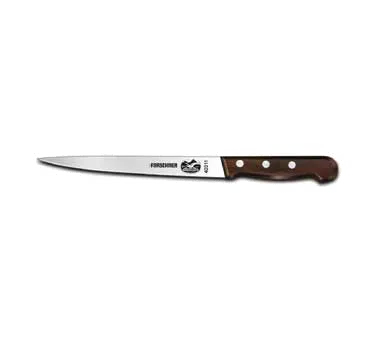 Victorinox 5.3810.18 Fillet Knife – 7" Straight Flexible Blade, Stamped Wood Handle, Kitchen Cutlery