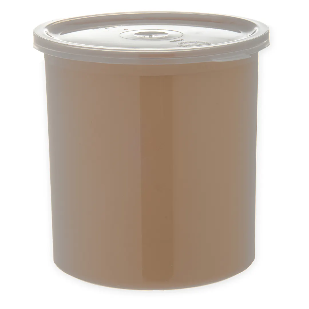 Carlisle 030106 Salad Crock, 1.2 Qt Beige SAN, 5" Diameter, Lid, 0°F‑180°F Range