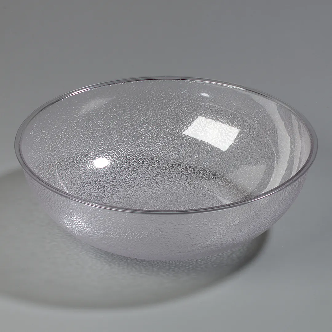 Carlisle 721507 - 15" Clear Polycarbonate Round Salad Bowl, 11 Qt, Freezer & Dishwasher Safe, NSF