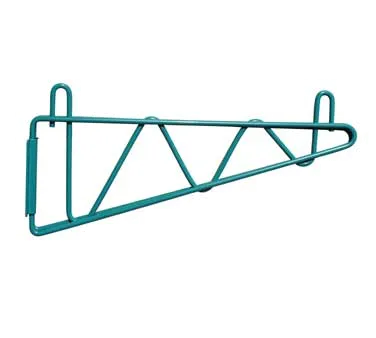 Serv-Ware GRWB24-CWP 24" Green Epoxy Wall Bracket for Wire Shelving, Sold per Pair