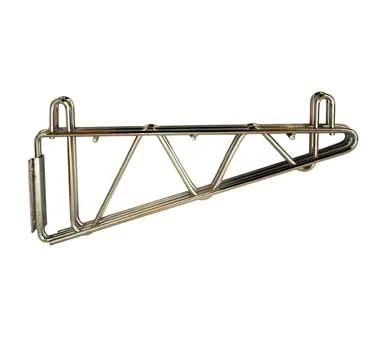 Serv-Ware SLDWMB24-CWP 24" Silver Epoxy Double Wall Mount Shelf Bracket