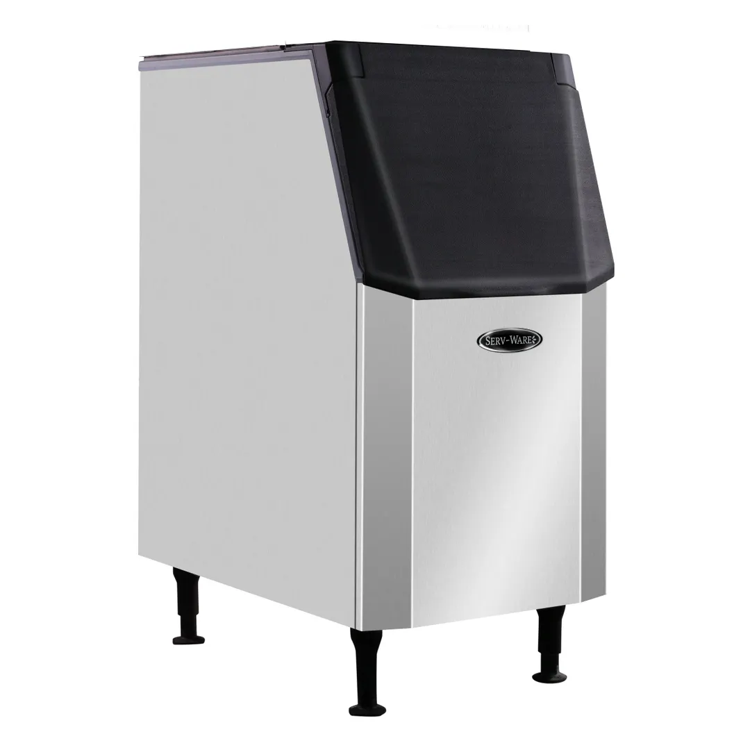 Serv-Ware SWB22-305 Ice Bin, 305 lb Capacity, 22" Wide, Stainless Steel, Soft‑Closing Door