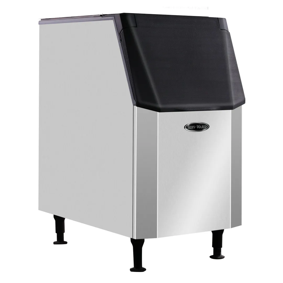 Serv-Ware SWB30-445 Ice Bin – 445 lb Capacity, 30" Wide, Stainless Steel, Soft‑Closing Door