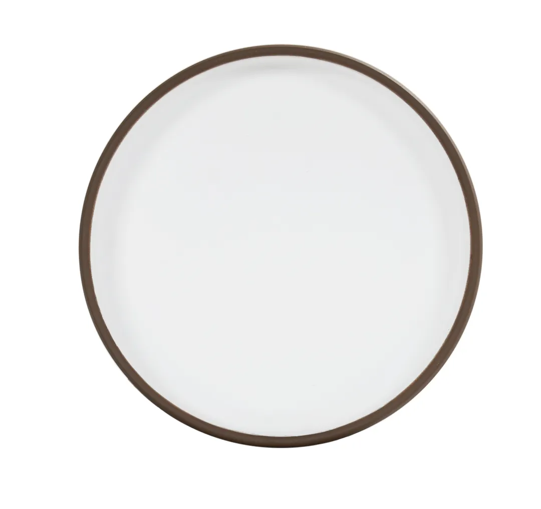 Cal-Mil 22017-6-89 Hudson 6" Round Melamine Plate, Ivory Stoneware, Reusable Dinnerware