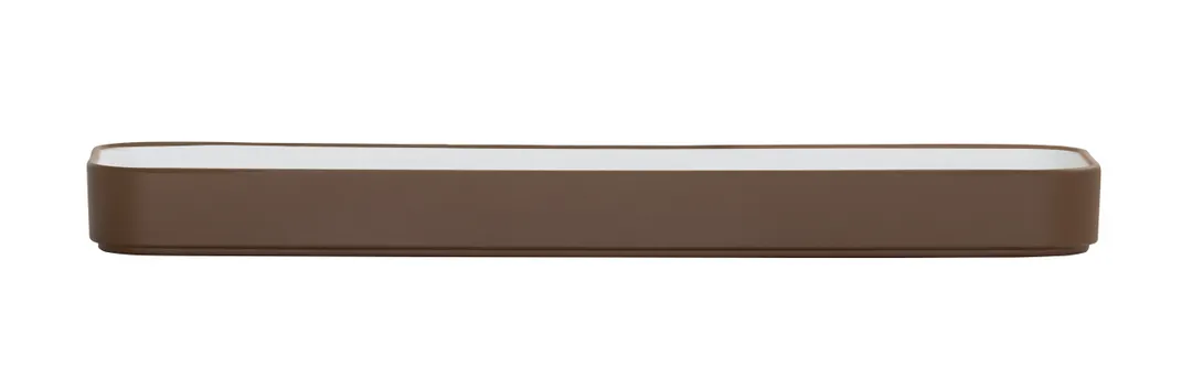 Cal-Mil 22025-412-89 Hudson Tray, 4" x 12" x 1" Melamine Ivory Stoneware Serving Platter