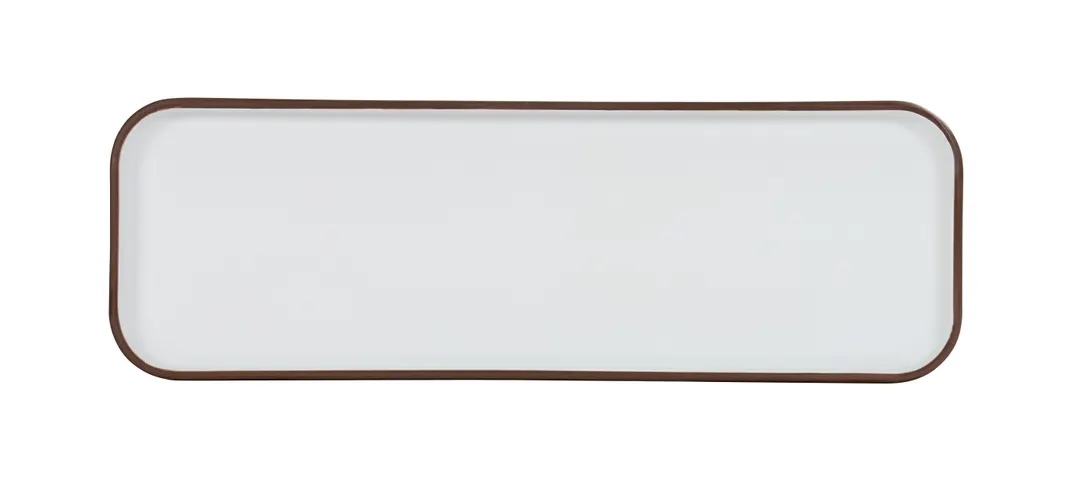 Cal-Mil 22025-412-89 Hudson Tray, 4" x 12" x 1" Melamine Ivory Stoneware Serving Platter