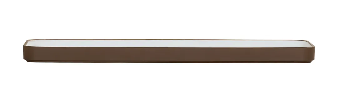 Cal-Mil 22025-618-89 Hudson Tray - 18" Melamine Platter, Ivory Stoneware, 6" x 18" x 1"