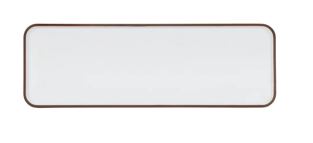 Cal-Mil 22025-618-89 Hudson Tray - 18" Melamine Platter, Ivory Stoneware, 6" x 18" x 1"