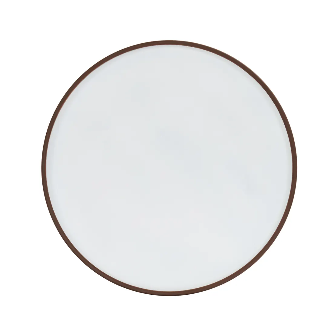 Cal-Mil 22026-10-89 10" Ivory Stoneware Low-Rim Melamine Reusable Plate