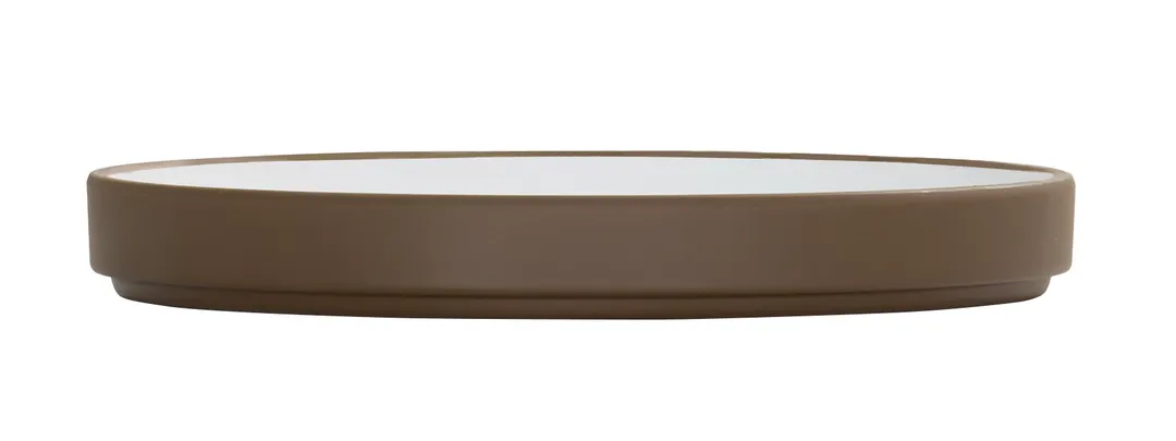 Cal-Mil 22026-8-89 - 8" dia Round Low Rim Melamine Plate, Ivory Stoneware