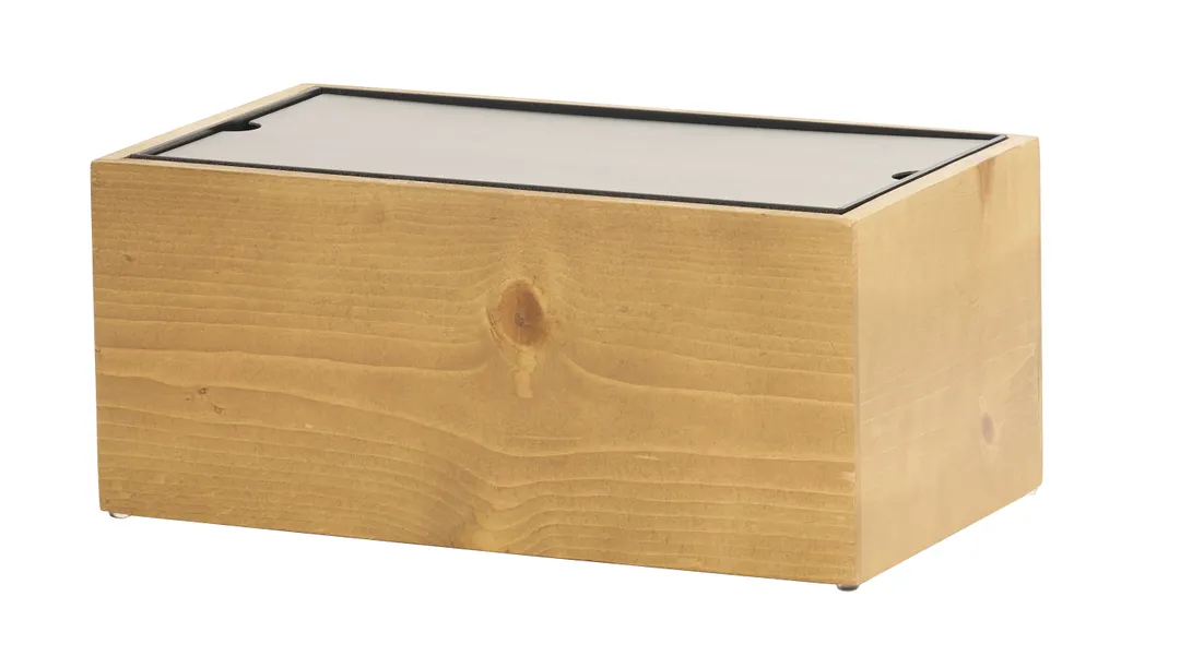 Cal-Mil 22072-7-99 Rectangular Wood Tray, Beige, 9.5" x 17.75" x 7.75" H, Wood Look, Deep Profile
