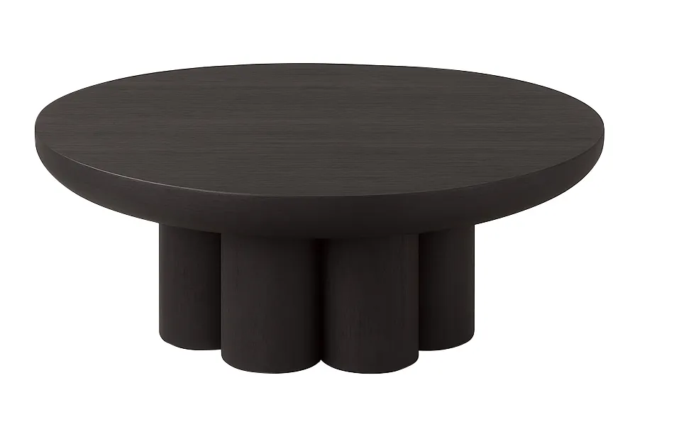 Cal-Mil 22453-4-13 Brooklyn Round Display Riser, 12" x 12" x 4" Black Pedestal, 1-2 Steps