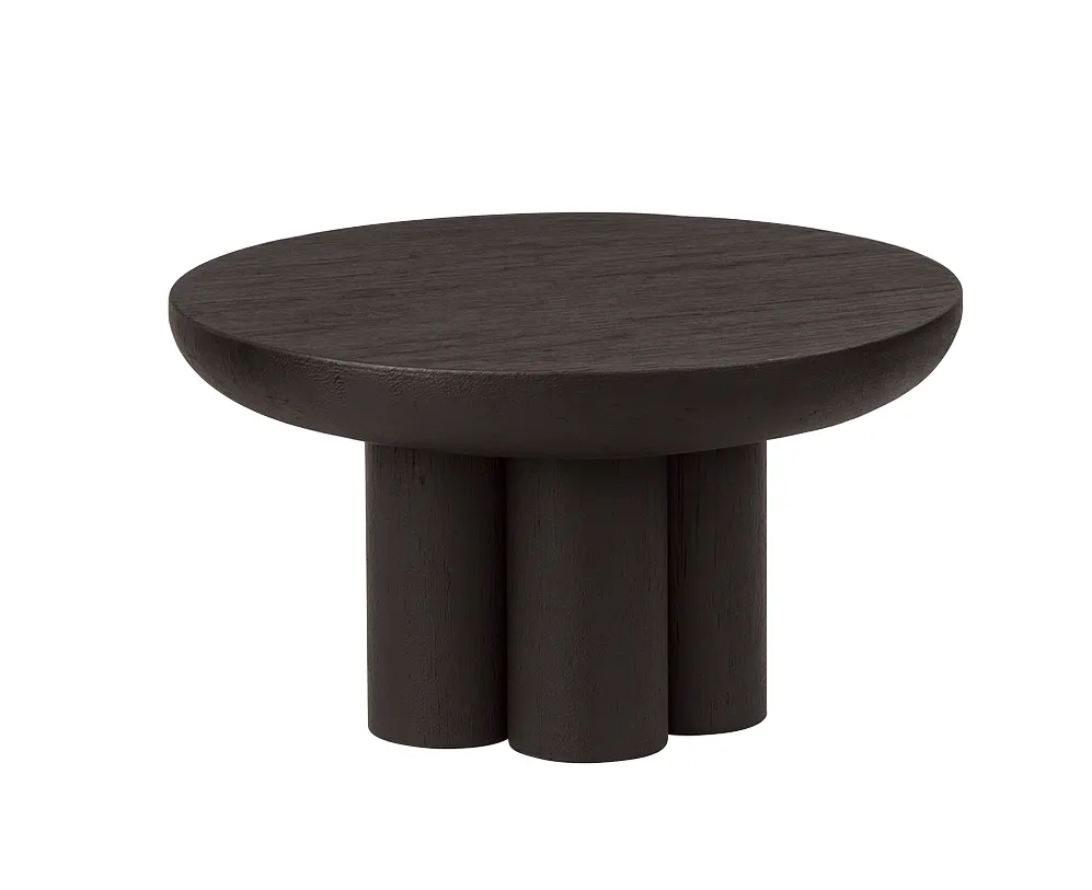 Cal-Mil 22453-6-13 Brooklyn Riser – 12" x 12" x 6" Black Round Pedestal, 1-2 Step Height 5-8"