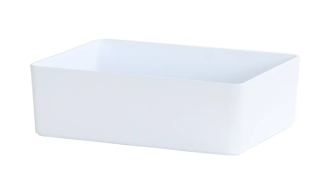 Cal-Mil 22502-1612-15 Reusable Melamine Bowl, 16" x 12" x 5" Rectangular White Dinnerware