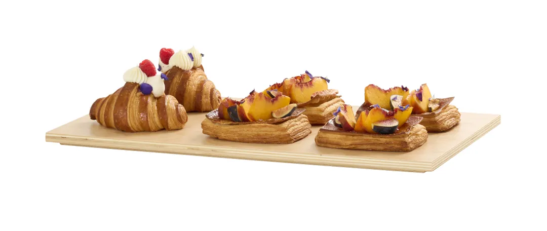 Cal-Mil 23180-1220-93 Logan Riser – 12" x 20" x 0.75" Rectangular Wood Beige Display Stand
