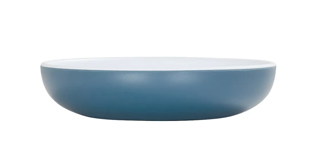 Cal-Mil 24106-5-11115 Sophie Bowl, 12 oz, 5.75" x 5.75" x 1.25" H, Matte Stone Blue, Melamine, Round