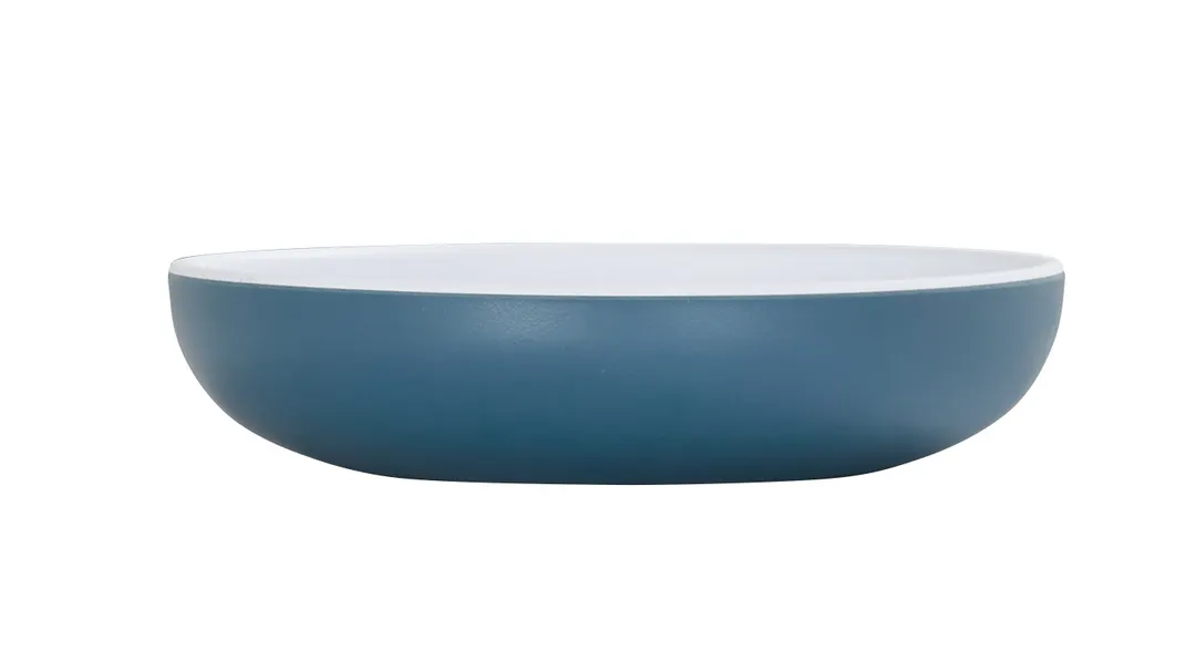 Cal-Mil 24106-6-11115 - 16oz Matte Stone Blue Melamine Sophie Bowl, 6.25" Round, 1.5" H, 6.25" Dia