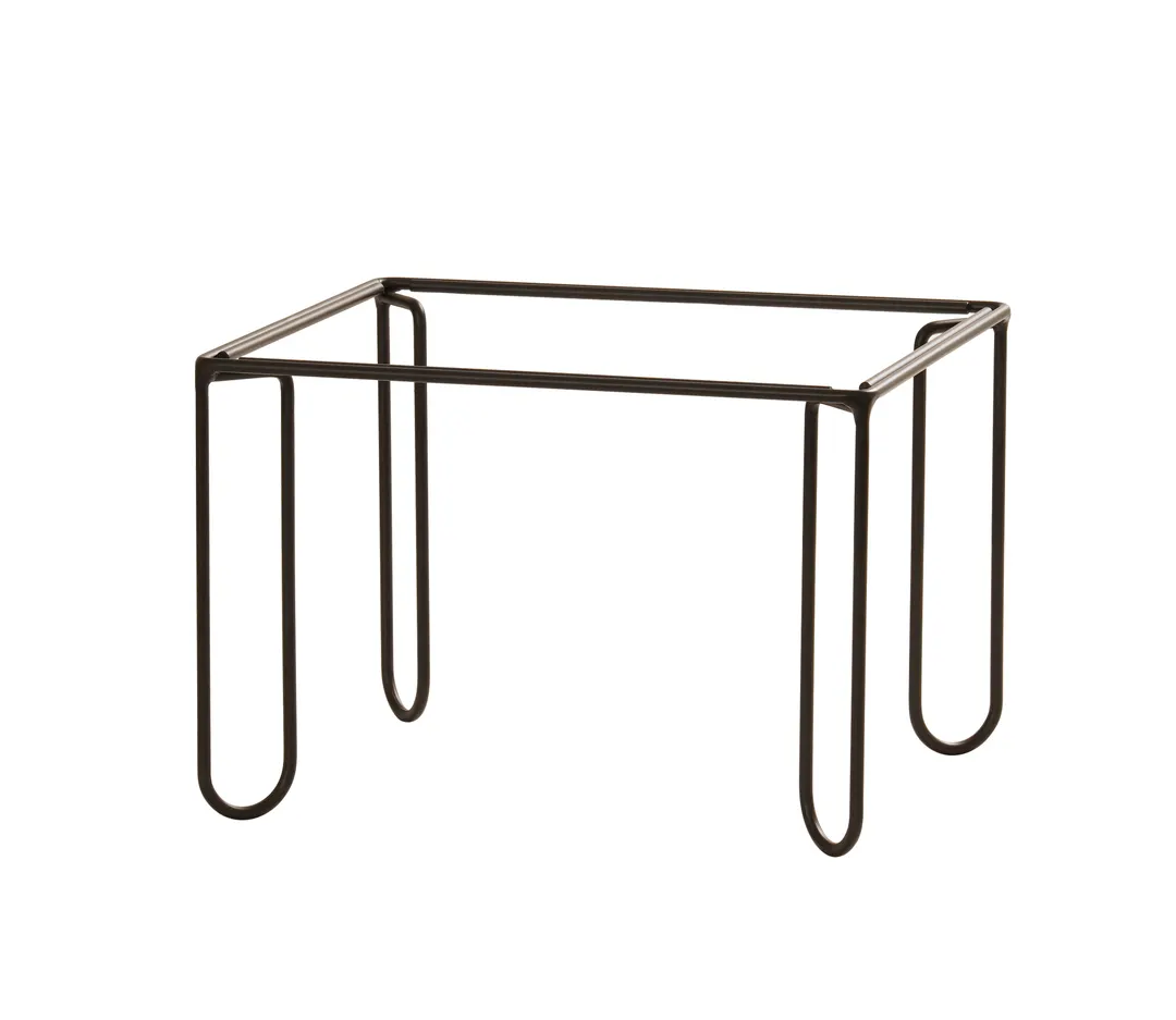 Cal-Mil 25215-9-13 Display Riser, 10" x 12" x 9" Black Metal Frame, 1-Step Rectangular Risers