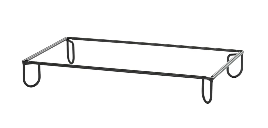 Cal-Mil 25216-3-13 Logan Riser Frame, 12" x 20" x 3" H, Rectangular Metal, Black, 1-2 Step Display Riser