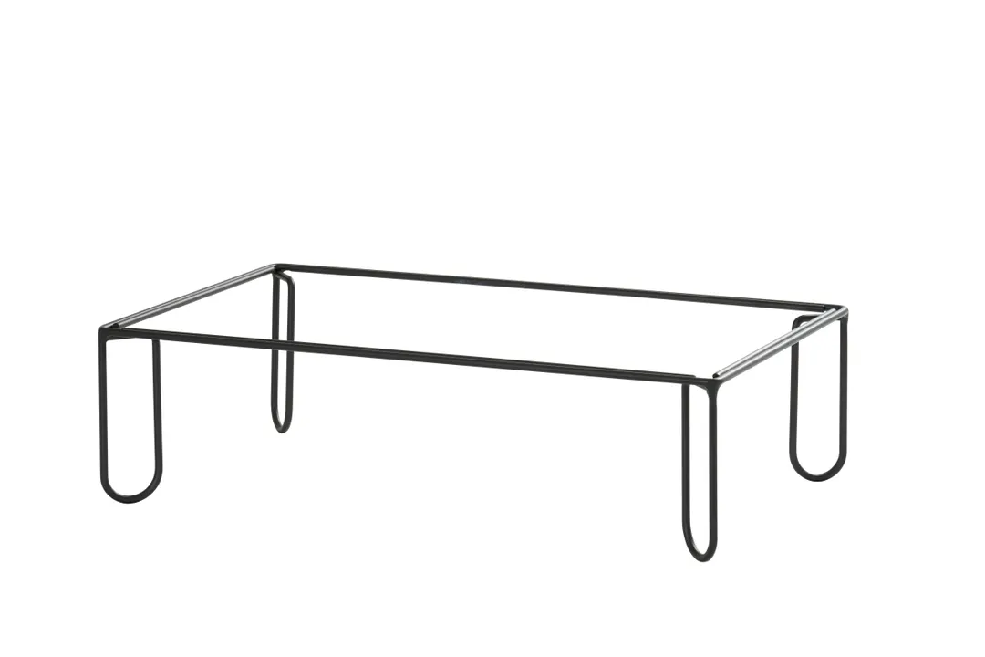 Cal-Mil 25216-6-13 Individual Display Riser, 12" x 20" x 6" Rectangular Metal Frame, Black, 1-2 Steps
